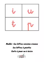 Aperçu - Apprentissages en autonomie - 20 cartes pour les lettres à pointes (Alphabet cursif) GS CP - Page 3