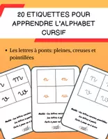 Aperçu - Feuilles d'exercices - 20 cartes pour les lettres à ponts (Alphabet cursif) GS CP - Page de couverture