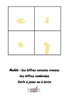 Aperçu - Feuilles d'exercices - 20 cartes pour les lettres combinées (Alphabet cursif) GS CP - Page 3