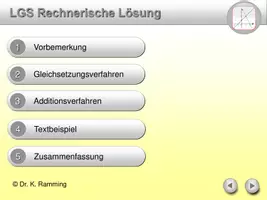 Vorschau - Präsentationen/Tafelbilder - Rechnerische Verfahren zum Lösen LGS - Deckblatt