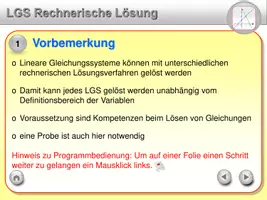 Vorschau - Präsentationen/Tafelbilder - Rechnerische Verfahren zum Lösen LGS - Seite 1
