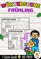 Vorschau - Arbeitsblätter - Wörtersuche / Suchsel (Frühling) Jahreszeiten Aktivität - Deckblatt