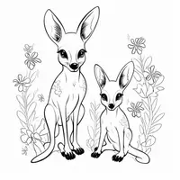 Vorschau - Arbeitsblätter - Ausmalbilder: Kängurus, Koalas und Löwen - Deckblatt