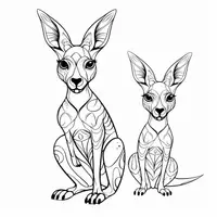 Vorschau - Arbeitsblätter - Ausmalbilder: Kängurus, Koalas und Löwen - Seite 3