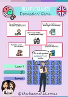 Aperçu - Jeux - RELATIVE CLAUSES - Detonation! Game - Page de couverture