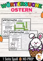 Vorschau - Arbeitsblätter - Wörtersuche / Suchsel (Ostern) März / April Aktivität - Deckblatt