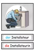 Vorschau - Präsentationen/Tafelbilder - Bildkarten "57 Berufe" DaZ / DaF / Deutsch / WiB - Seite 3