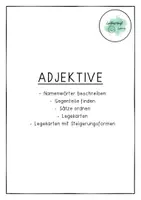 Vorschau - Aufgabenkarten - Adjektive - Übungsmaterial - Deckblatt