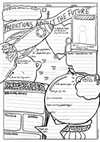 Vorschau - Mal- und Bastelvorlagen - Predictions about the future - worksheet - Seite 1