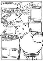 Vorschau - Mal- und Bastelvorlagen - Predictions about the future - worksheet - Deckblatt
