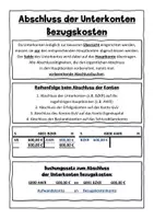 Vorschau - Stundenentwürfe - Abschluss von Unterkonten - Bezugskosten BwR 8 II Lehrplan Plus - Seite 1