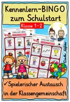 Vorschau - Mal- und Bastelvorlagen - Schulstart Kennlernspiel Bingo / Grundschule Klasse 1-2 - Deckblatt