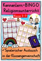Vorschau - Arbeitsblätter - Bingo Religion Schulstart Kennenlernen Klasse 3-7 - Deckblatt