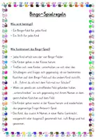 Vorschau - Arbeitsblätter - Kennlernspiel Kennenlernen zum Schulstart Klasse 3-7 Bingo - Seite 1