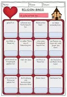 Vorschau - Arbeitsblätter - Bingo Religion Schulstart Kennenlernen Klasse 3-7 - Seite 2