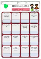 Vorschau - Arbeitsblätter - Kennlernspiel Kennenlernen zum Schulstart Klasse 3-7 Bingo - Seite 2