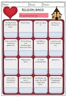 Vorschau - Arbeitsblätter - Bingo Religion Schulstart Kennenlernen Klasse 3-7 - Seite 3