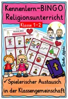 Vorschau - Arbeitsblätter - Bingo Religion Schulstart Kennenlernen Klasse 1-2 - Deckblatt