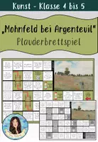 Vorschau - Spiele - "Mohnfeld bei Argenteuil" von Claude Monet - Plauderbrettspiel - Deckblatt