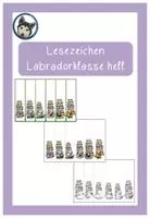 Vorschau - Bildkarten - Lesezeichen Labraorklasse hell #Klassentier - Deckblatt