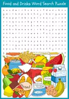 Vorschau - Spiele - Food and Drinks, Word Search Puzzle - Deckblatt