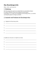 Vorschau - Arbeitsblätter - Pflegeausbildung: Anatomie und Physiologie - Knochengewebe - Deckblatt