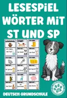 Vorschau - Spiele - Lesespiel Wörter mit St und Sp Deutsch 1. Klasse, 2. Klasse - Deckblatt