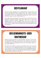 Vorschau - Arbeitsblätter - Arten von Kaufentscheidungen: Plankauf, Gewohnheitskauf und Spontankauf - Deckblatt