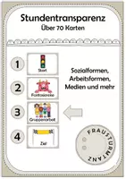 Vorschau - Präsentationen/Tafelbilder - Stundentransparenz Visualisierung (beige) A6 - Deckblatt