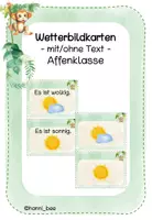 Vorschau - Bildkarten - Materialpaket Affenklasse Klassenzimmer/Rituale/Schulstart/Einschulung - Seite 1