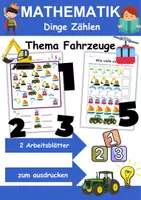 Vorschau - Arbeitsblätter - Fahrzeuge Zählen/Mathematik - Klasse 1 und 2 - Deckblatt