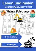 Vorschau - Arbeitsblätter - Materialpaket Schneiden Fahrzeuge - Feinmotorik - Wortschatz - Seite 1