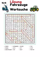Vorschau - Arbeitsblätter - Wortsuchspiel/Wortsuche/Suchsel Fahrzeuge (Grundschule) - 4 Varianten - Seite 3