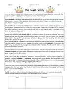 Vorschau - Arbeitsblätter - 5. Klasse Leseverstehen: The Royal Family - Deckblatt