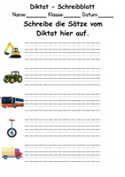 Vorschau - Arbeitsblätter - GRATIS - Diktat Thema Fahrzeuge - DaZ/DaF, Deutsch (Klasse 1 bis 4) - Seite 2