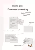 Vorschau - Stationenlernen - Stationsarbeit mit Experimenten zum Thema "Tastsinn" - Deckblatt
