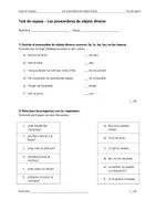 Vorschau - Test - Los pronombres de objeto directo — Test de repaso - Seite 1