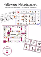 Vorschau - Stationenlernen - Halloween Materialpaket bestehend aus verschiedenen Spielen für Englisch - Deckblatt