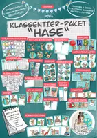 Vorschau - Stationenlernen - Klassentier Materialpaket "Hase" / Hasenklasse (inkl. Clipart!) - Deckblatt