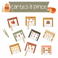 Aperçu - Jeux - 54 Cartes à pince dénombrement AUTOMNE - Page de couverture