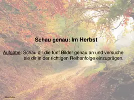 Vorschau - Arbeitsblätter - Schau genau: Im Herbst - Seite 1