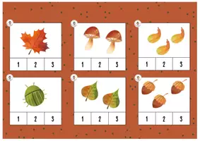 Aperçu - Jeux - 54 Cartes à pince dénombrement AUTOMNE - Page 3