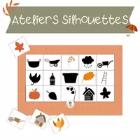 Aperçu - Apprentissages en autonomie - 4x Ateliers 15 images silhouettes AUTOMNE - Page de couverture