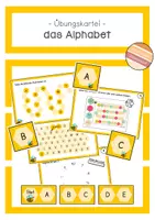 Vorschau - Stationenlernen - Alphabet - Übungskartei 1: Wir trainieren das ABC - Deckblatt