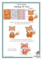 Vorschau - Mal- und Bastelvorlagen - Fuchs basteln Bastelvorlage Wald Adventskalender - Seite 3