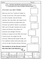 Vorschau - Arbeitsblätter - Lesespur - Zitronen aus dem Süden - Seite 3