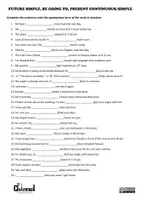 Aperçu - Feuilles d'exercices - Futur, Going to & Présent en Anglais – Mind Map et Fiche - Page 1