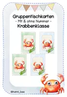 Vorschau - Bildkarten - Materialpaket Krabbenklasse Klassenzimmer/Rituale/Schulstart/Einschulung - Seite 1