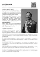 Vorschau - Arbeitsblätter - Kaiser Wilhelm II (Infotext und Übungen) - Deckblatt