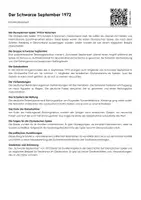 Vorschau - Arbeitsblätter - Der Schwarze September 1972 - Infotext und Übungen - Deckblatt